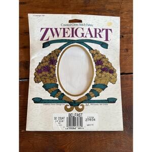 Zweigart Counted Cross Stitch Fabric 100% Linen 32 Count - 14" x 18" White